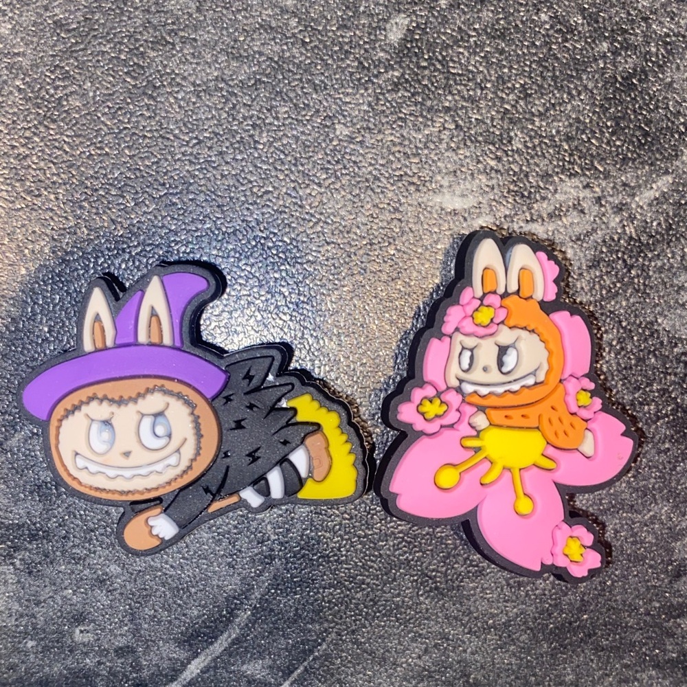 2 Labubu The Monster Shoe Charms